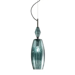 Lampada a sospensione Mood Rebel S1 blu teal