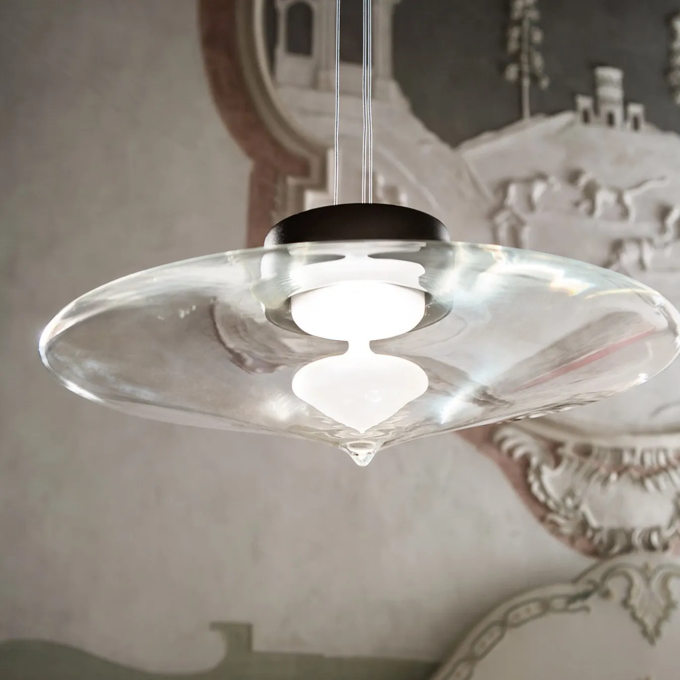 Lampada a sospensione nera Desideria