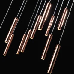 Lampada a sospensione 2Nights P6 in oro rosa di Davide Oppizzi