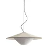 Lampada a Sospensione Otto 70 in Seta Bianco Ecru