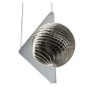 Lampada a sospensione Oz in acciaio inox