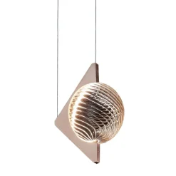 Lampada a sospensione Oz in oro rosa
