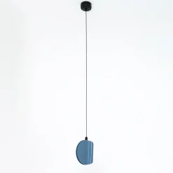 Lampada a Sospensione Rotante Oplà Blu Lucido