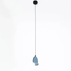 Lampada a Sospensione Rotante Oplà Blu Lucido