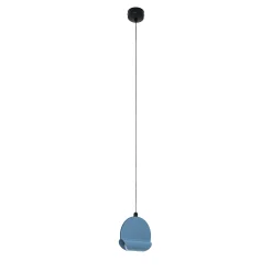 Lampada a Sospensione Rotante Oplà Blu Lucido