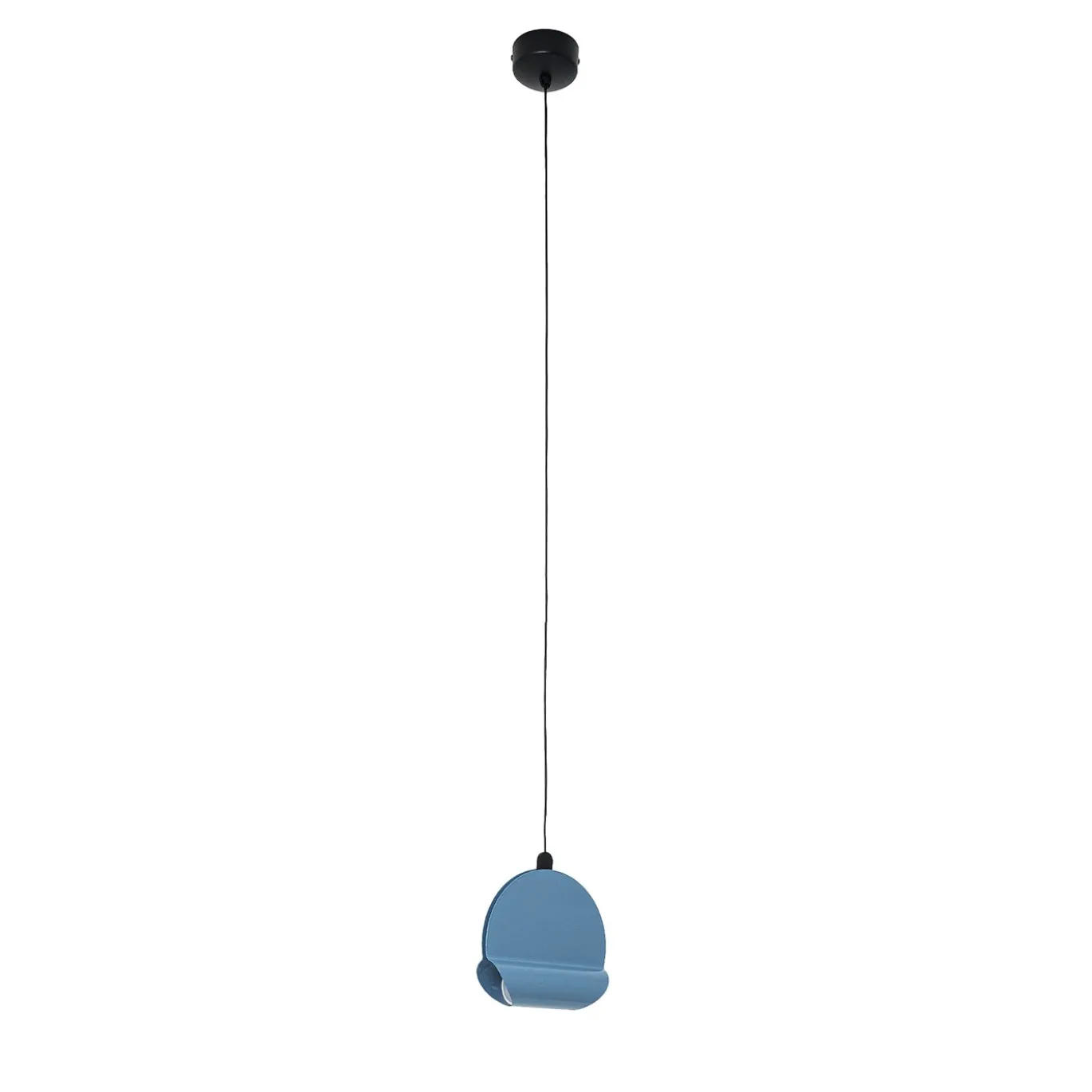 Lampada a Sospensione Rotante Oplà Blu Lucido