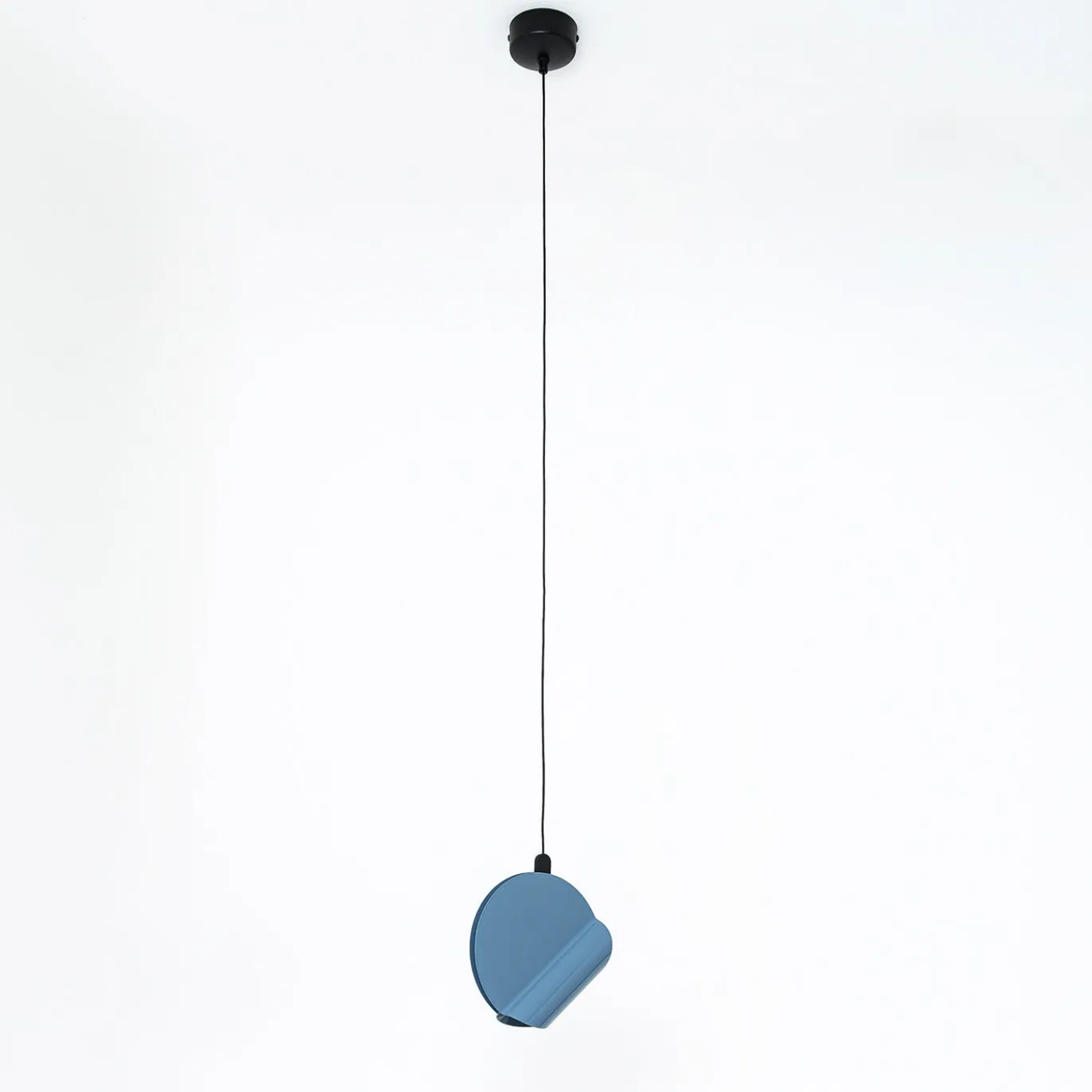 Lampada a Sospensione Rotante Oplà Blu Lucido