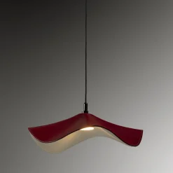 Lampada a Sospensione San Jos� in Pelle Rossa