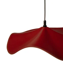 Lampada a Sospensione San Jos� in Pelle Rossa