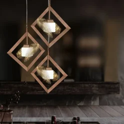 Lampada a sospensione Sight Geometric-Cut Brown