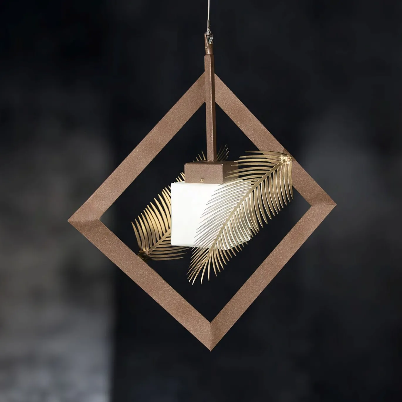 Lampada a sospensione Sight Geometric-Cut Brown