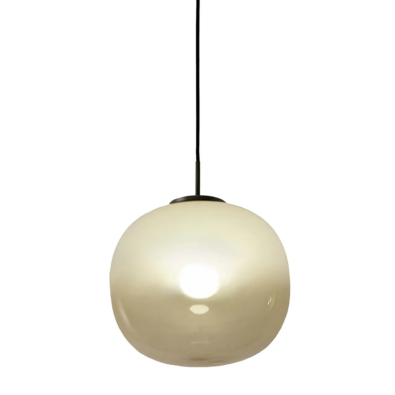 Lampada a sospensione singola Jasmine in vetro sfumato champagne