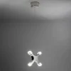 Lampada a sospensione singola Galaxy in nichel bianco