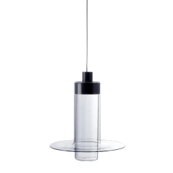 Lampada a Sospensione Sleeve S2 in Vetro Nero di John Pawson