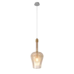 Lampada a sospensione Soffio in doppio vetro effetto oro #1