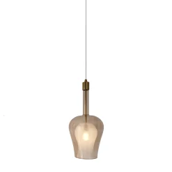 Lampada a sospensione Soffio in doppio vetro effetto bronzo #2