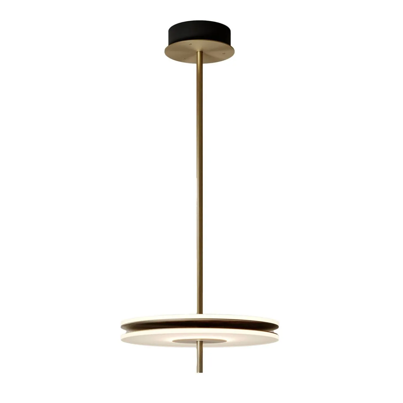 Lampada a sospensione Soul in ottone brunito chiaro