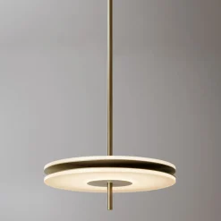 Lampada a sospensione Soul in ottone brunito chiaro