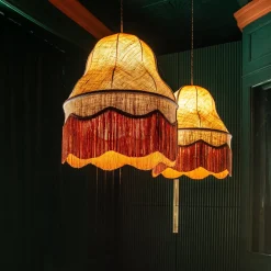 Lampada a Sospensione The Great Gatsby in Iuta Arancione