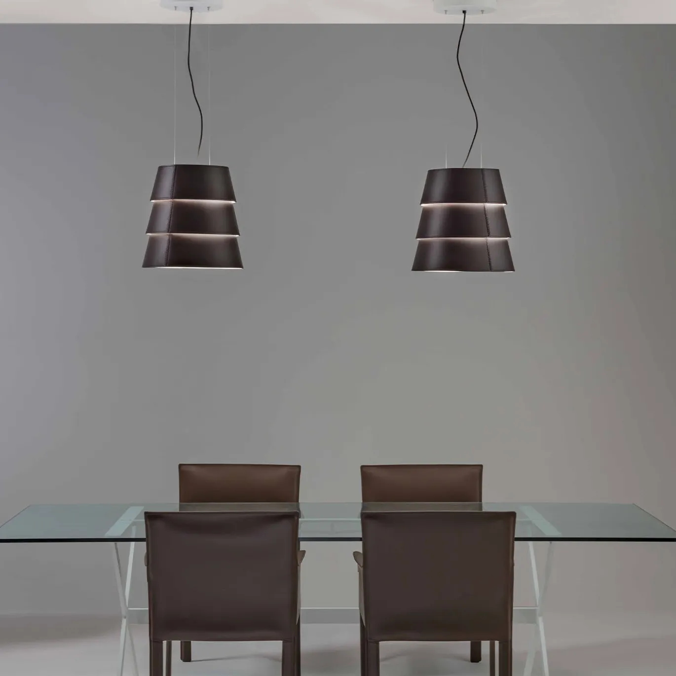 Lampada a sospensione Tulip Brown Fly