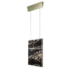 Lampada a sospensione Werner Sr. Portoro/Oro