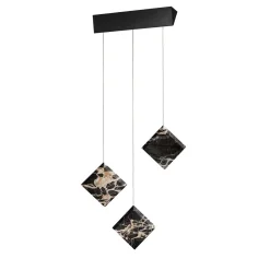 Lampada a sospensione Werner Jr. Portoro/Nero