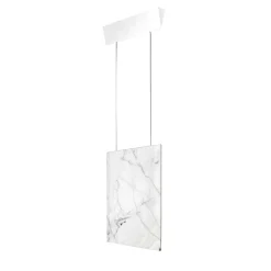 Lampada a sospensione Werner Sr. Calacatta/Bianco