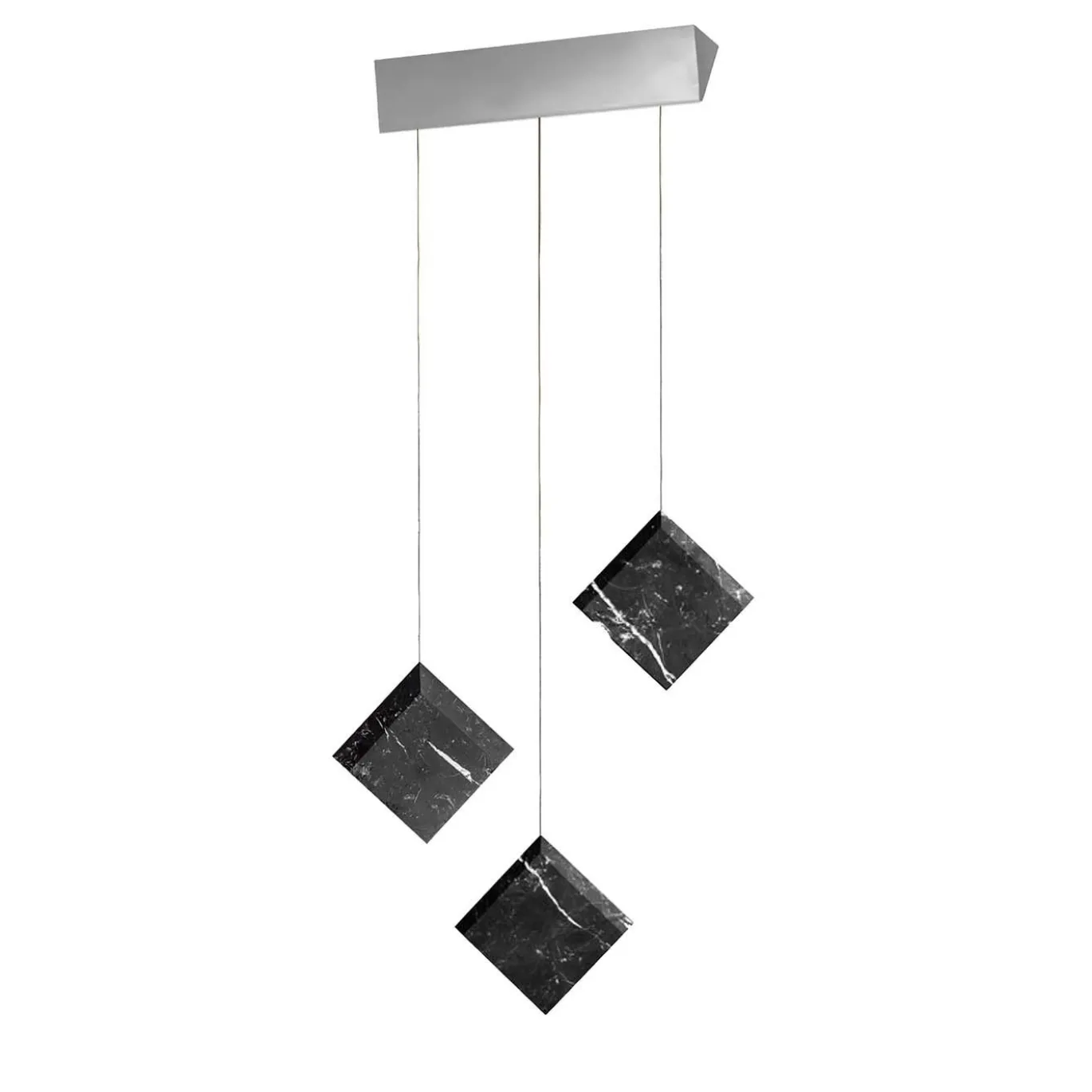Lampada a sospensione Werner Jr. Marquina/Argento