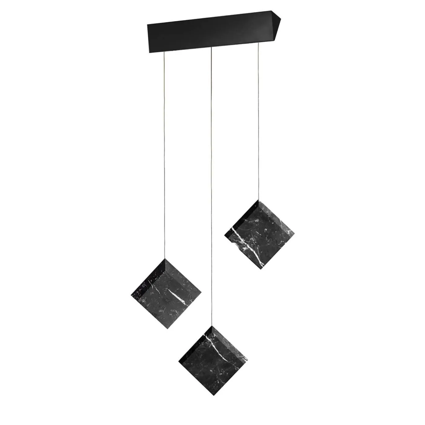 Lampada a sospensione Werner Jr. Marquina/Nero