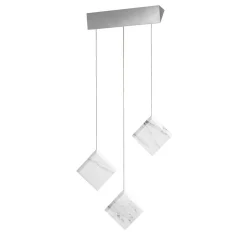 Lampada a sospensione Werner Jr. Carrara/Argento