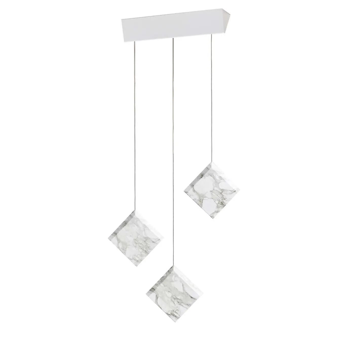 Lampada a sospensione Werner Jr. Calacatta/Bianco