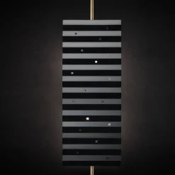 Lampada a stelo nera Wallie di Bozzoli