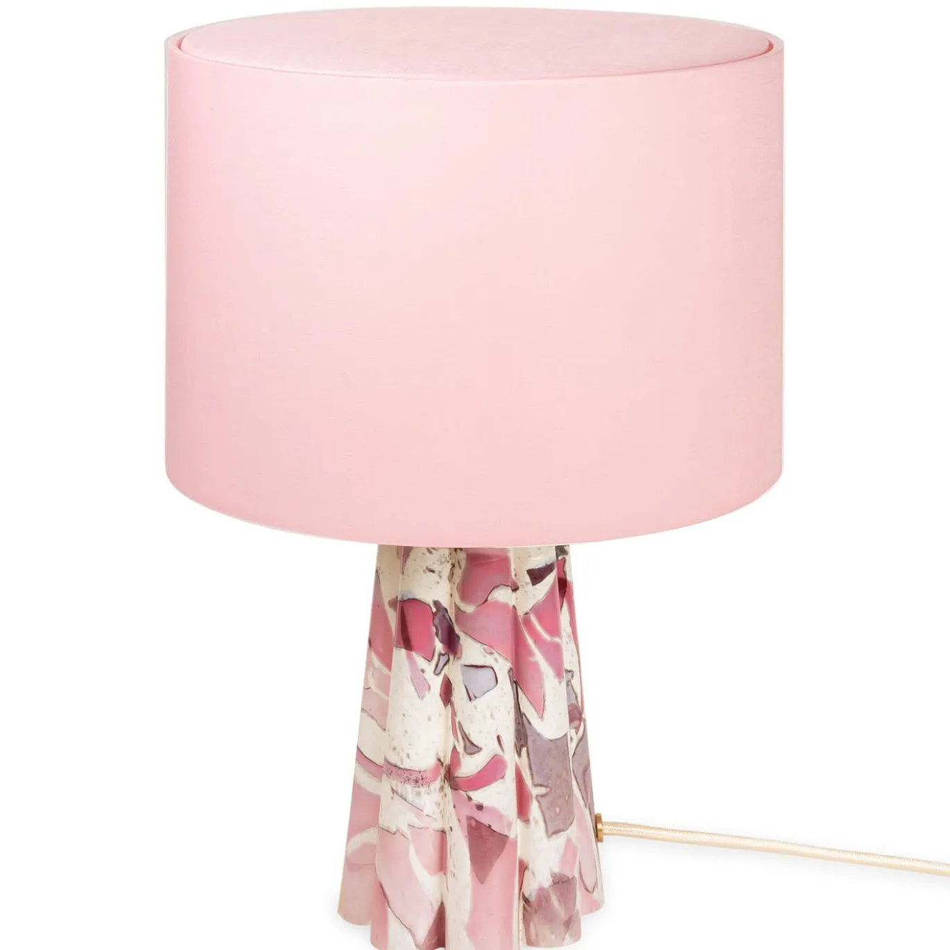 Lampada Bucket in vetro di Murano rosa