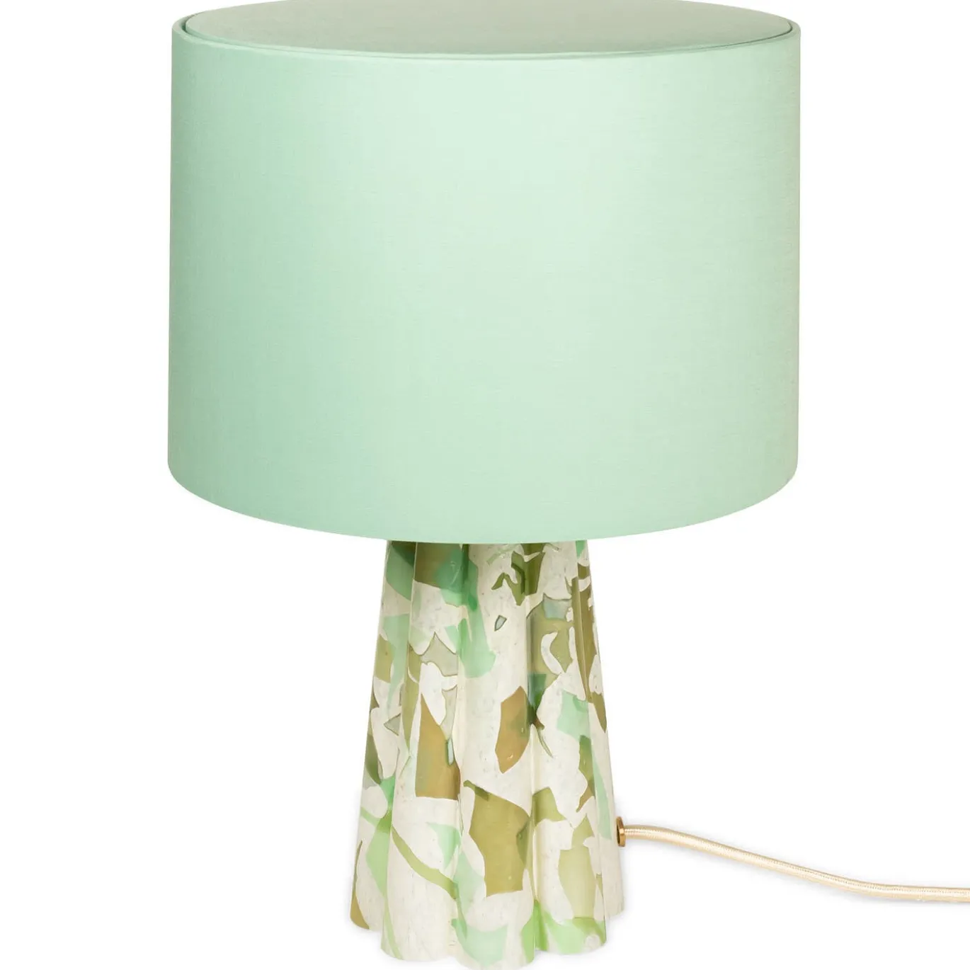 Lampada Bucket in vetro di Murano verde