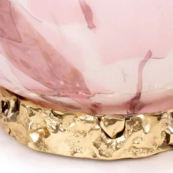 Lampada Crown in vetro di Murano rosa