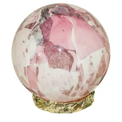 Lampada Crown in vetro di Murano rosa