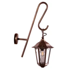 Lampada da muro Pirates in metallo bronzeo