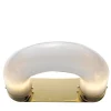 Lampada da parete a catena in vetro bianco e oro