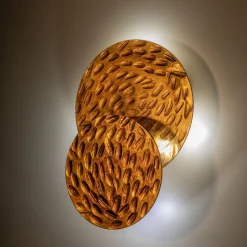Lampada da parete a 2 dischi oro Random