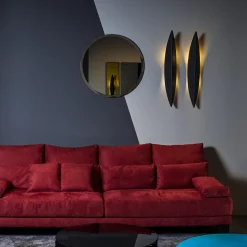 Lampada da parete a foglia nera