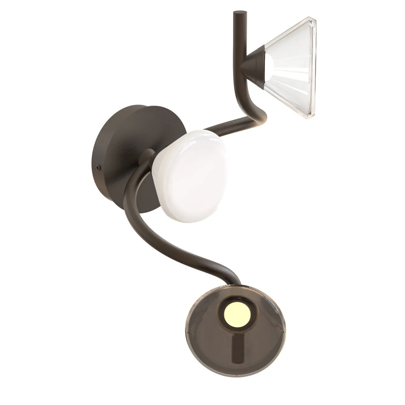 Lampada da parete a spirale Linfa nera