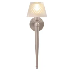 Lampada da parete Babette con finitura in nichel