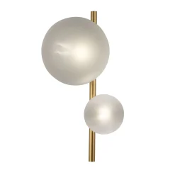 Lampada da parete Bubbles A2 in vetro borosilicato satinato