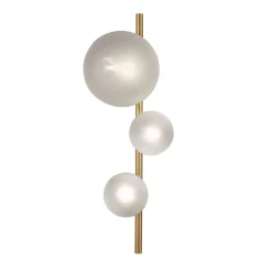 Lampada da parete Bubbles A3 in vetro borosilicato satinato