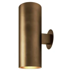 Lampada da Parete Cilindro Sunshine d150 in Ottone Bronzo Chiaro di Marco Pollice