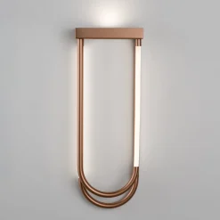 Lampada da parete Collier con finitura rame Yamana