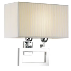 Lampada da parete cromata a 2 luci Cobalto