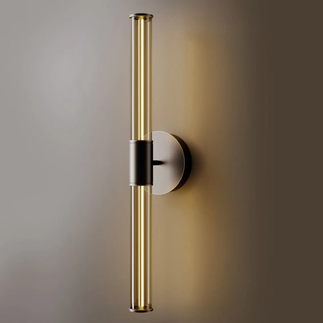 Lampada da parete Cross in vetro bronzo