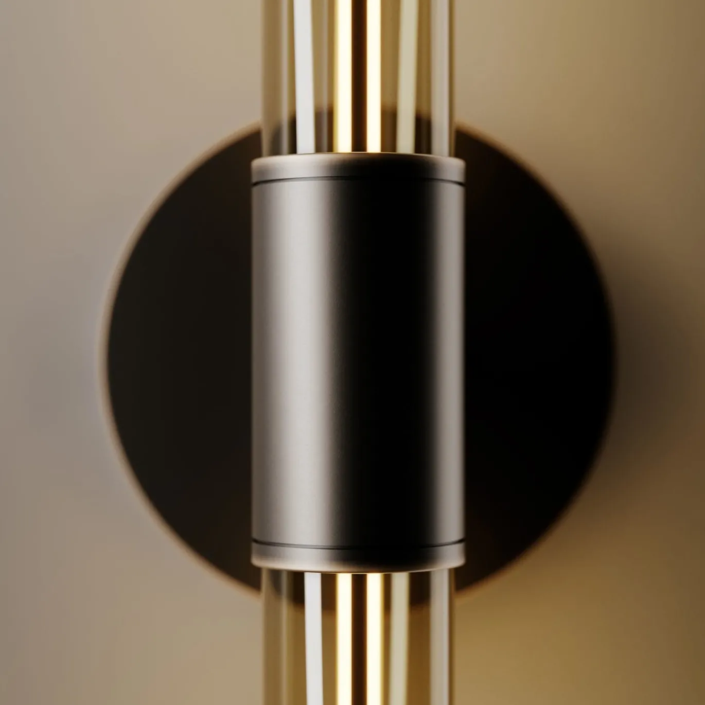 Lampada da parete Cross in vetro bronzo