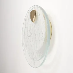 Lampada da parete Crystal Shield in vetro trasparente
